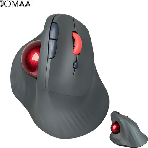Ratón Trackball inalámbrico JOMAA, ratón Rollerball recargable Vertical, ratón ergonómico Slient Clikc para juegos para ordenador Windows