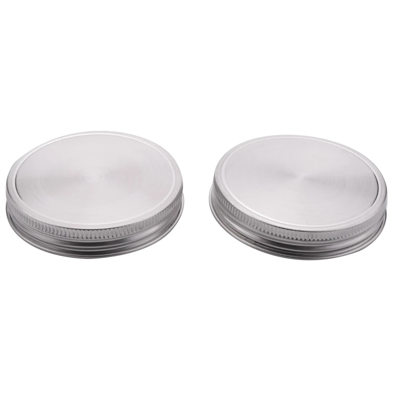 16 Pcs Stainless Steel Jar Lids 86Mm Sealed Leak Proof Cover With Silicone Seals