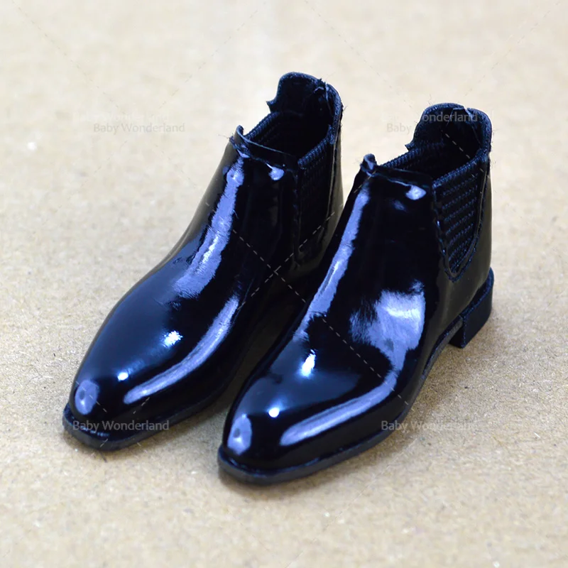 In Stock 1/6 Phicen Chelsea Black Boots Trendy Fashion Shoe model Fits 12'' Female Action Figure Body