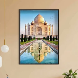 1-częściowy obraz diamentowy Taj Mahal DIY, zestaw akcesoriów do malowania diamentami DIY, odpowiedni do domowego salonu