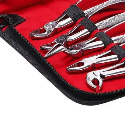 

7pcs Stainless Steel Dental Extraction Forceps Pliers Kit for Adult & Children Surgical Teeth Removal Tool Set