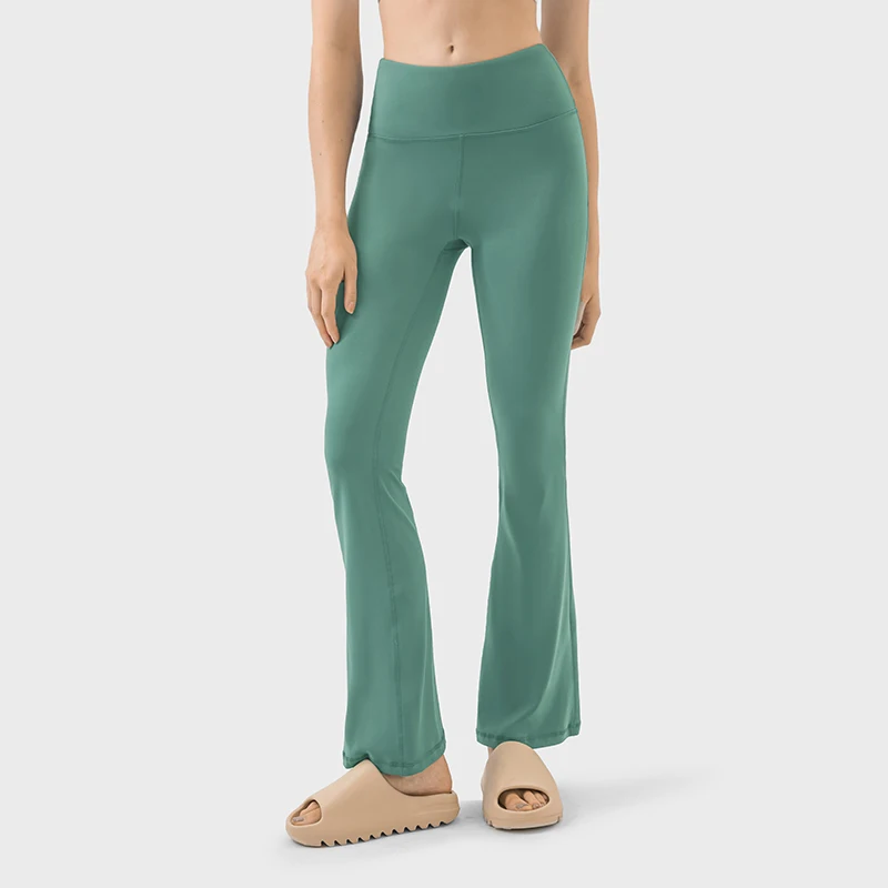 

High-end Yoga Leggings Slim Yoga Pants High Waist Wide Leg Pants Bottoms Breathable Gym Casual Sports Bell Leggings Female