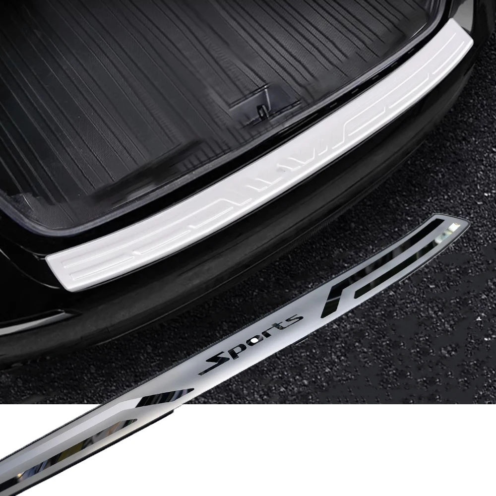 

Trunk Trim Car Accessories Stainless Steel Rear Bumper Protector Door Sill Scuff Plate Auto Parts For Honda Civic 2022-2024