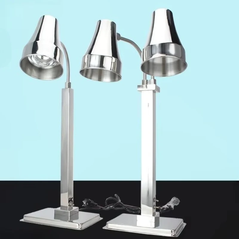 Restaurant double head buffet heater food heating lamp standing insulation lamp