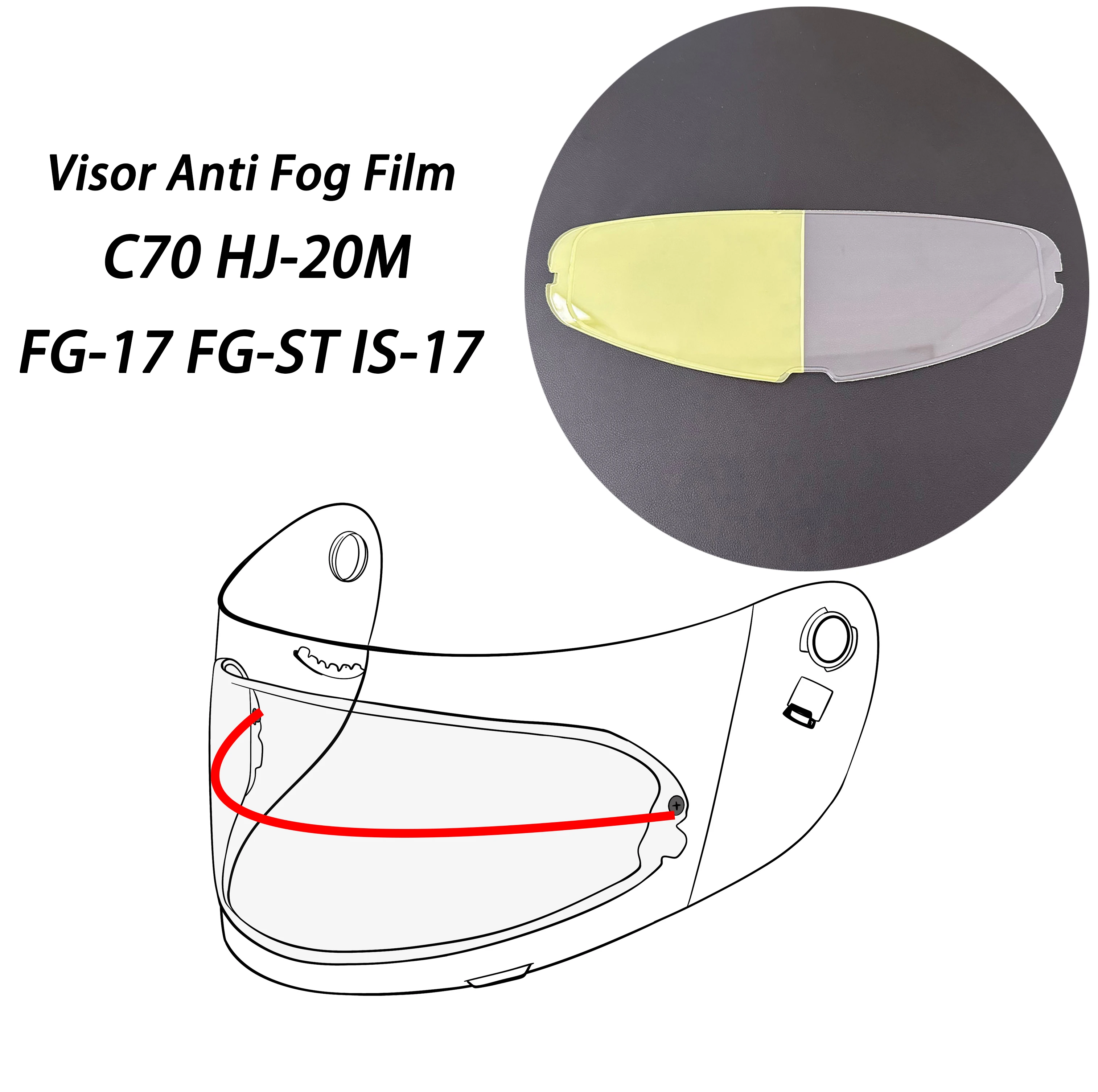 

Motorcycle Helmets Lens Film For HJC C70 FG-17 FG-ST IS-17 HJ-20M Helmet Visor Anti Fog Film