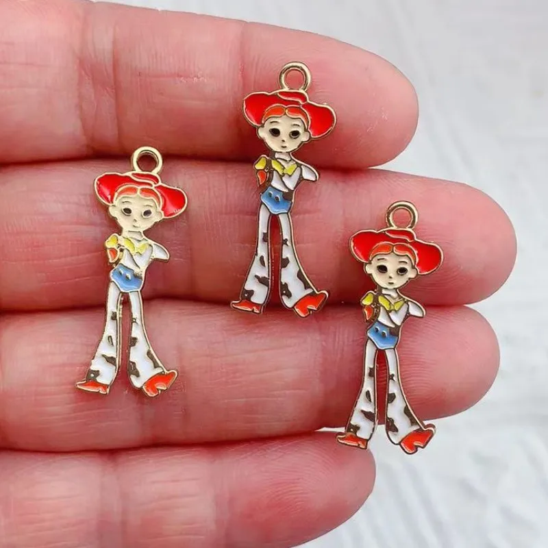 10pcs Classic Lovely Cartoon Characters Enamel Charms Metal Charms For Keychains Earring DIY Jewelry Making Handmade Craft