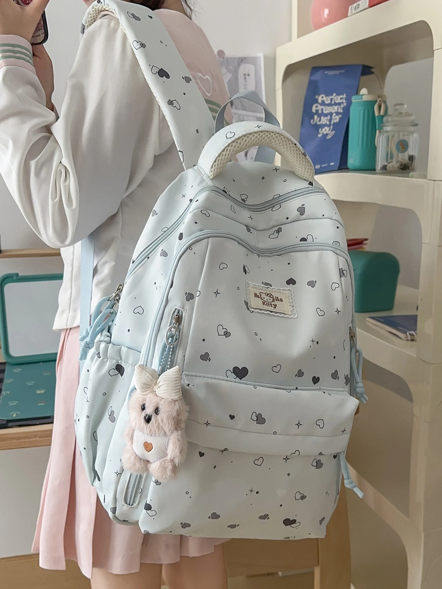 large-capacity-multi-pocket-backpack-for-middle-school-girls-double-shoulder-korean-style-ins-wind-girls-backpack-school-travel