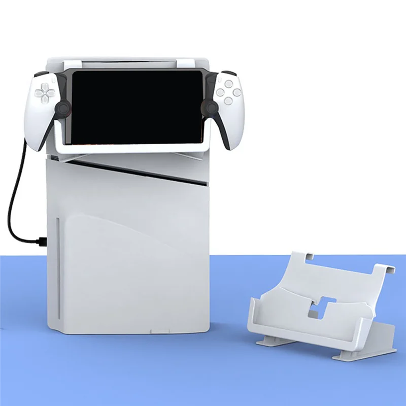 สมาร์ทมือถือขาตั้ง Desktop Storage Rack สตรีมมิ่งเกมมือถือด้านข้างแขวนวงเล็บง่ายขาตั้งจอแสดงผลสําหรับ PS5