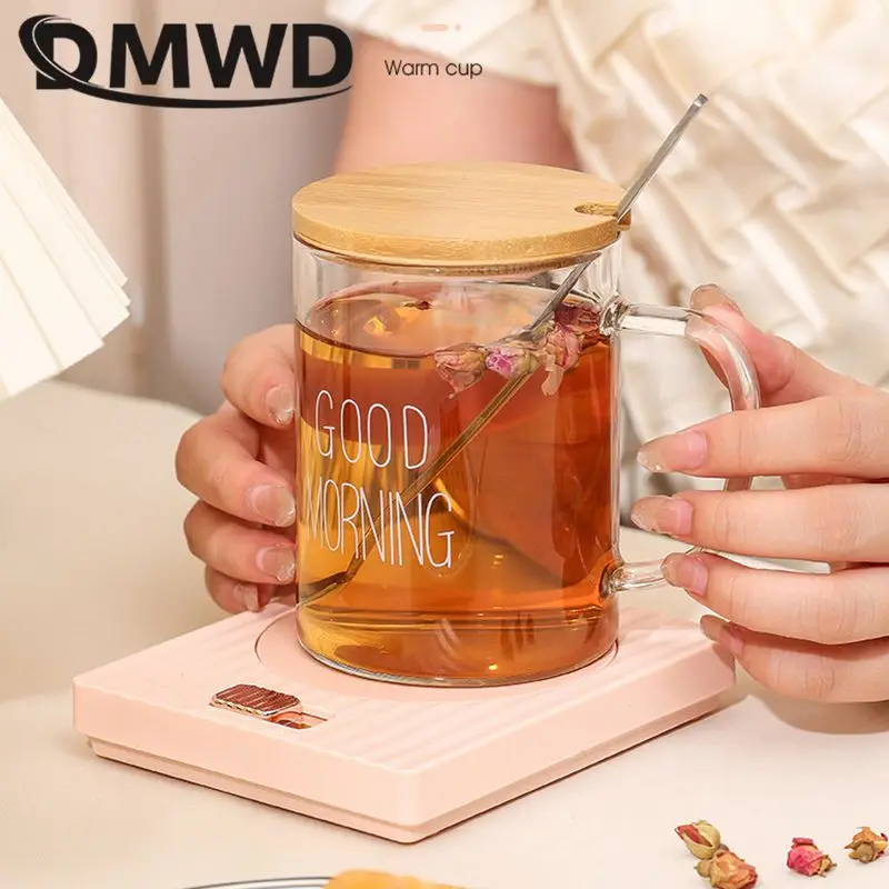 

DMWD Mini Electric Hot Plate Portable Milk Warmer Tea Water Heater Coffee Heating Cup Touch Pad 55℃ Heat Preservation Coaster