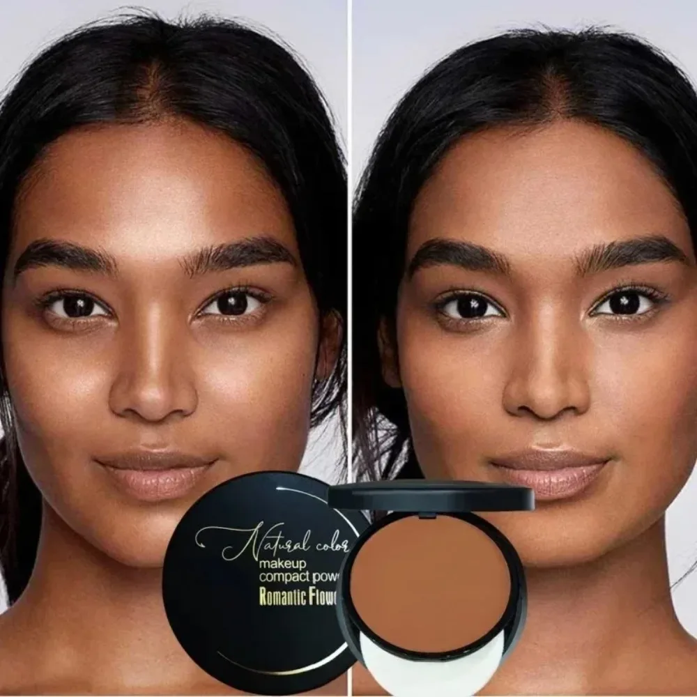 Wasserdichtes, langlebiges, ölkontrollierendes Make-up, loser Fixierpuder, mattierter Gesichts-Concealer mit Puderquaste und Spiegel-Gesichts-Make-up