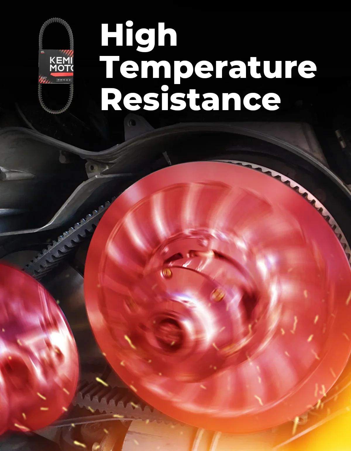 Correia de transmissão KEMIMOTO UTV CVT compatível com Polaris Ranger 1000/ Crew 1000 2020-2025 SP 570/ Crew 570 SP 2022-2024 2025 # 3211218