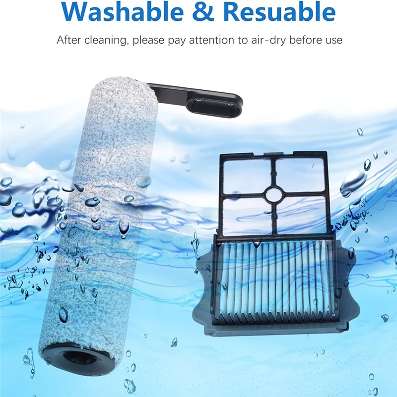 ABBK-jeu de rouleaux de brosse pour Tineco Floor ONE S5, accessoires pour brosse sous vide Tineco Floor ONE S5