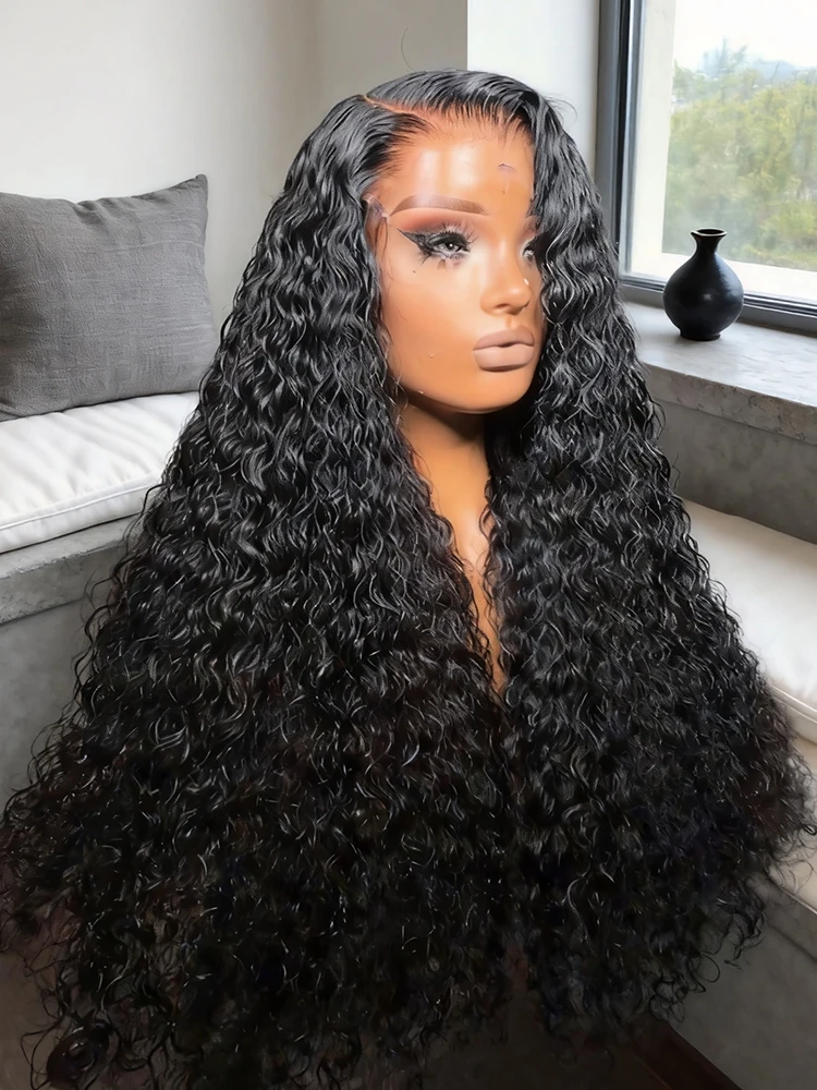 

Loose Water Wave Curly 13x6 Lace Frontal Brazillian Human Hair Wigs High Density 250% 30 40 Inch Deep Wave 13x4 HD Lace Front Human Hair Wig For Women