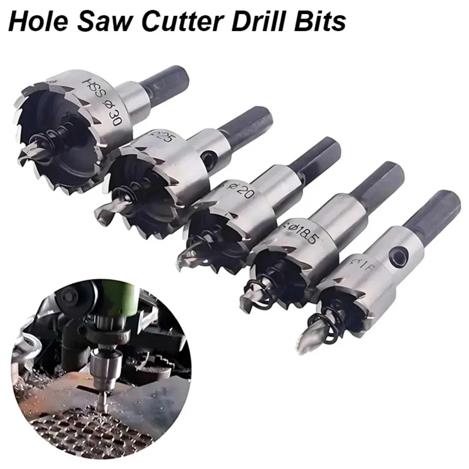 Efficient and Durable High Speed Stainless Steel Power Tool Cutter Drill Bit Set - Ideal for Precision Core Cutting in Wood, Sof