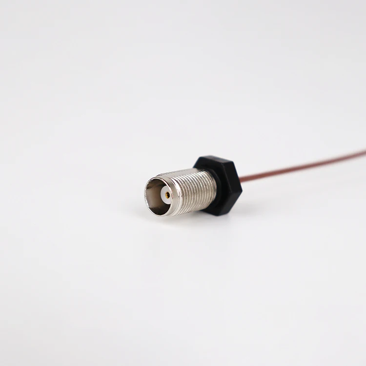 50 PCS RF Cable Adapter With TNC Male Connector 100mm Outgoing Double Tooth Nut Model RG178 For Outgoing Communications