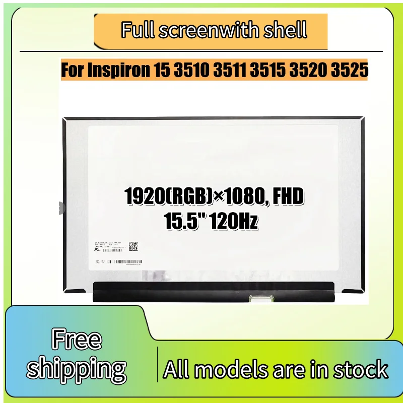 iParts Replacement New Display for Dell Vostro Inspiron 15 3520 3525 3530 3510 3511 3515 15.6 120Hz LCD Screen Panel OEM Tested