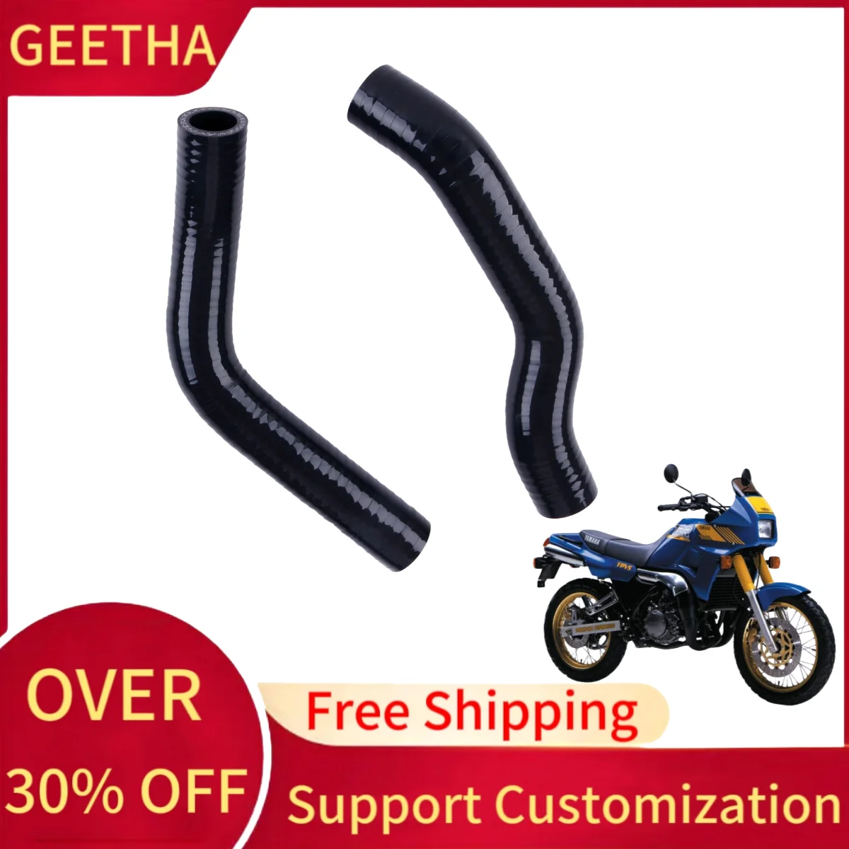 For YAMAHA TDR250 TDR 250 1988-1990 Silicone Radiator Coolant Pipe Tube Hose Kit