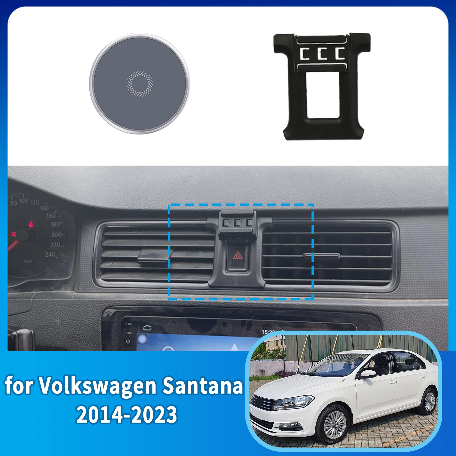 

Для Volkswagen VW Santana A05 2013-2023 Встроенное крепление для экрана Держатель для телефона Автомобильные аксессуары