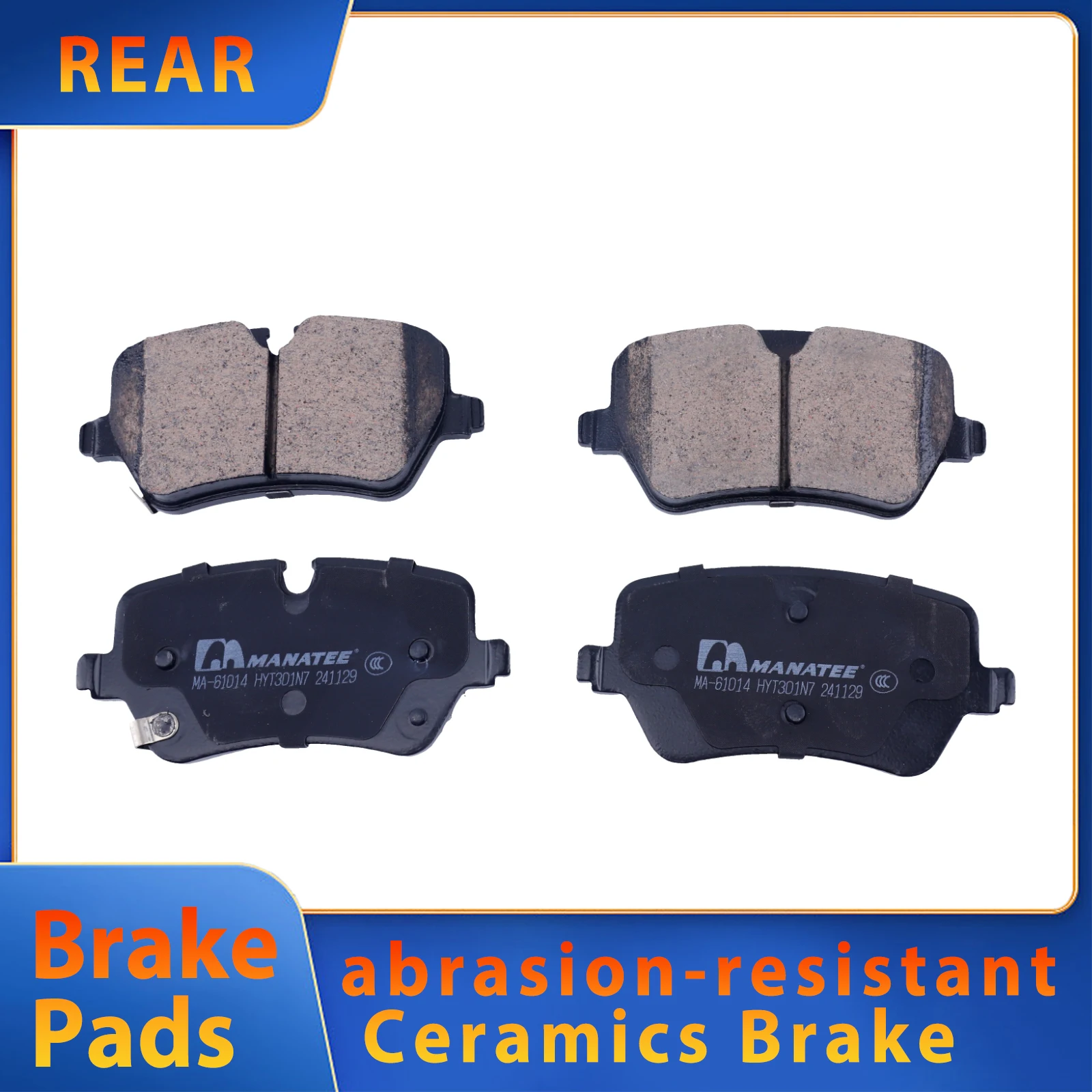 Front Brake Pad For FORD RANGER 2023- FOTON TUNLAND V7 V9 2023- JMC GRAND AVENUE 2023- abrasion-resistant Ceramics Brake