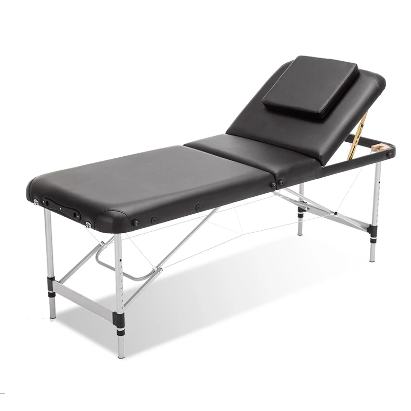 ポータブル多機能マッサージベッド 折りたたみ式美容マッサージベッド 背もたれ付き診察台 健康診断ベッド