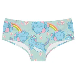 DeanFire Super Soft Novelty Hipster Women's Underwear Panties Rainbow Print Kawaii Push Up Briefs Lingerie Thong For Girls