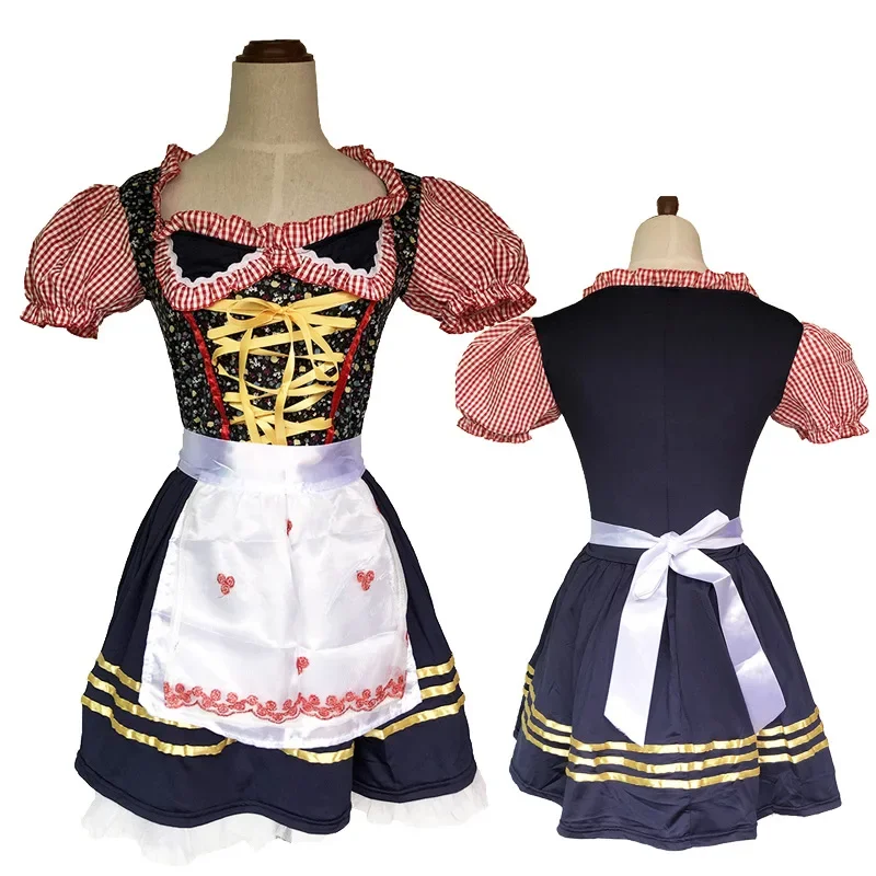 

German Oktoberfest Bavarian Traditional Beer Dress Gingham Festival Party Dance