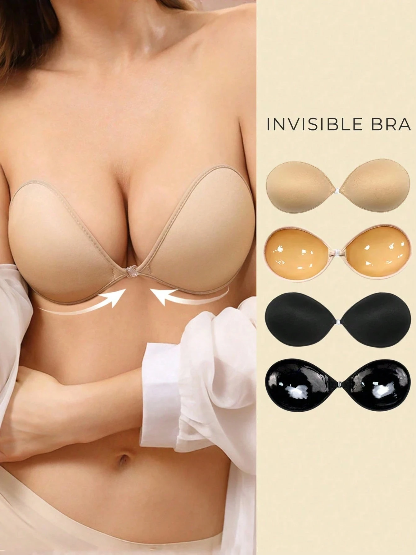 Edged round cup-shaped bra pad - Push Up Bra Silicone recension och pris