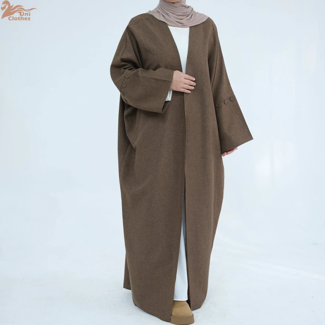 Ramadan Saudi Arabia Losse Muslim Women Modest Dress Eid Dubai Plain Abaya Fashion Islam Travel Outerwear Turkey Moroccan Kaftan