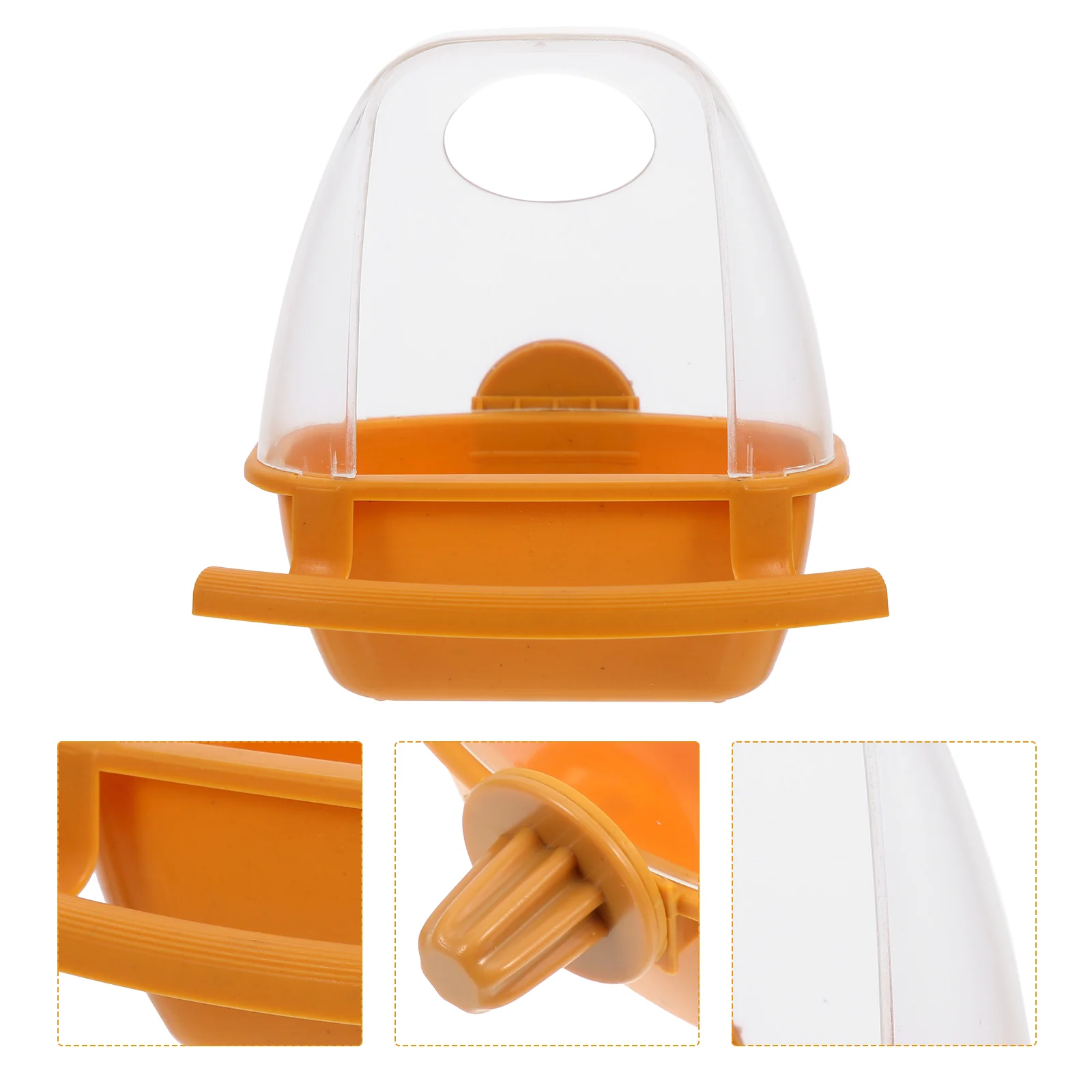 Bird Food Box Feeders for Outdoors Transparent Parrot Water Dispenser Hanging Plastic Container Birdcage Accessory