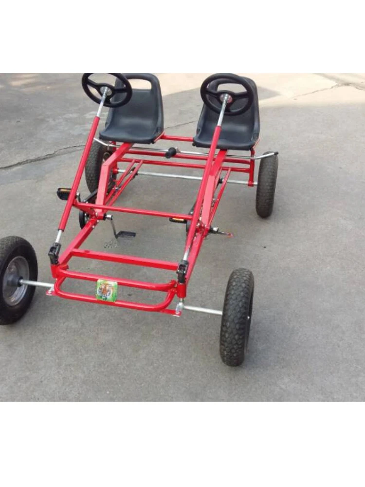 Plastic four heavy duty adults 4 wheel pedal go cart