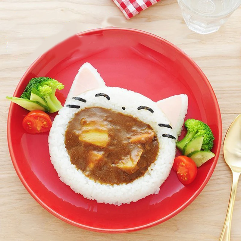 1Pcs Cute Cartoon Cat Bear Sushi Nori Rice Mold Decor Cutter Bento Maker Sandwich DIY Tool Kitchen Accessorie