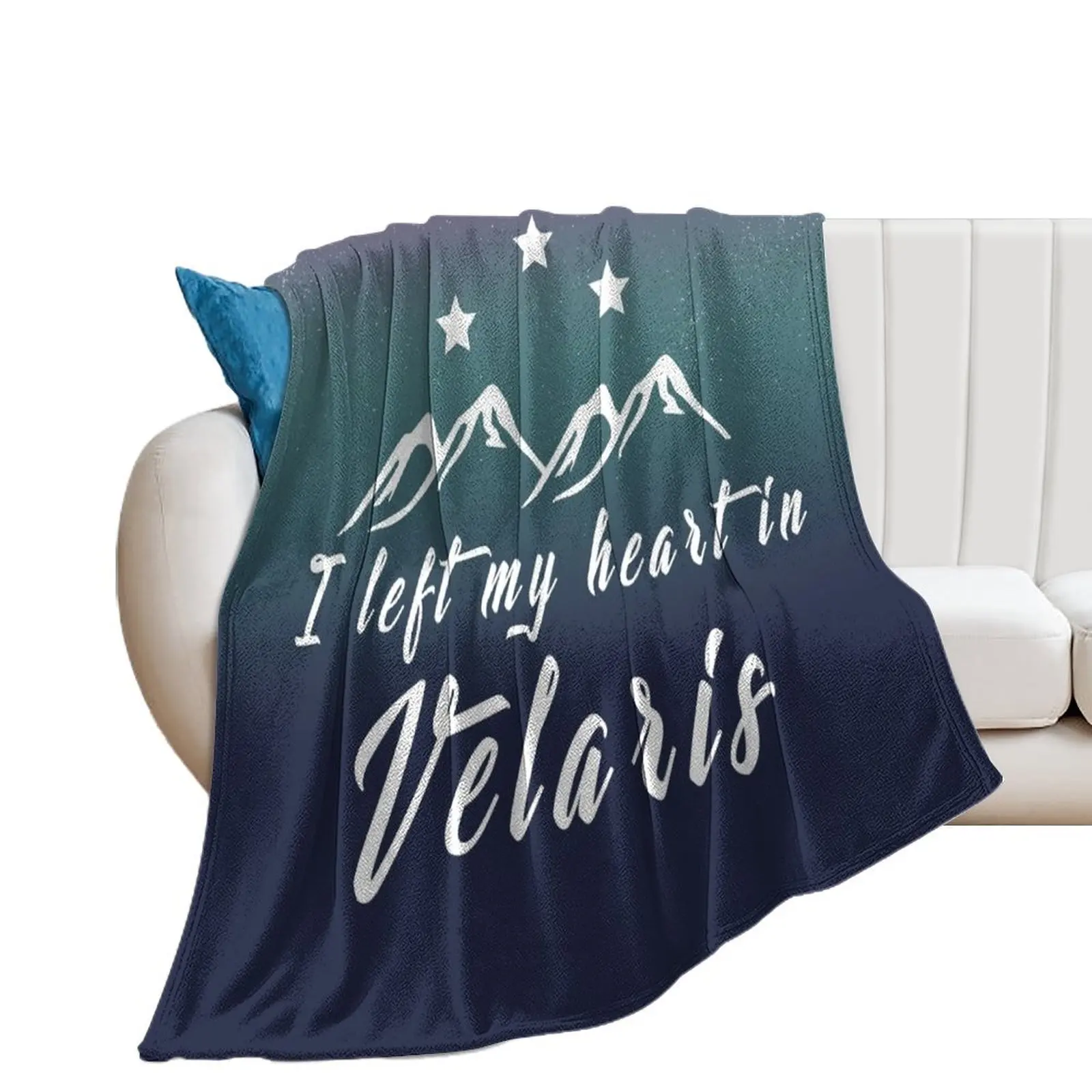 Left My Heart in Velaris Throw Blanket Quilt Decorative Sofa Custom Blankets