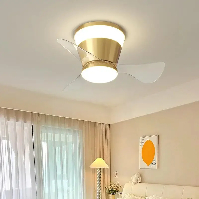 New Mini Ultra-thin Ceiling Fan Light, Balcony, Hallway, Porch, Changing Room, Narrow Space, Variable Frequency Ceiling Fan Ligh