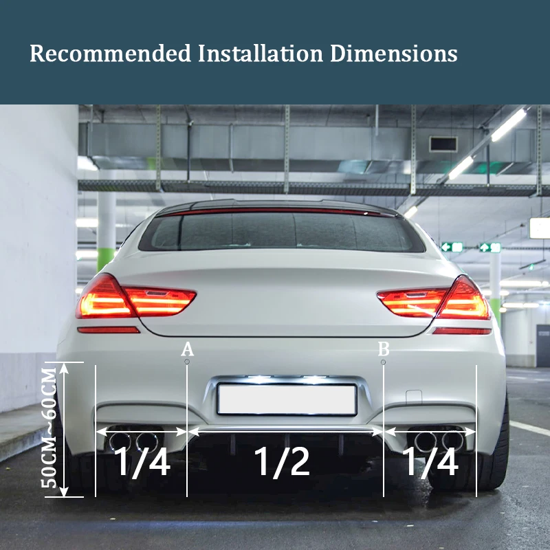Hippcron Auto-Parksensor-Set, 2 Sensoren, 22 mm LED-Bildschirm, umgekehrtes Radar-Tonalarm-Anzeigesystem, 8 Farben – Detail 6