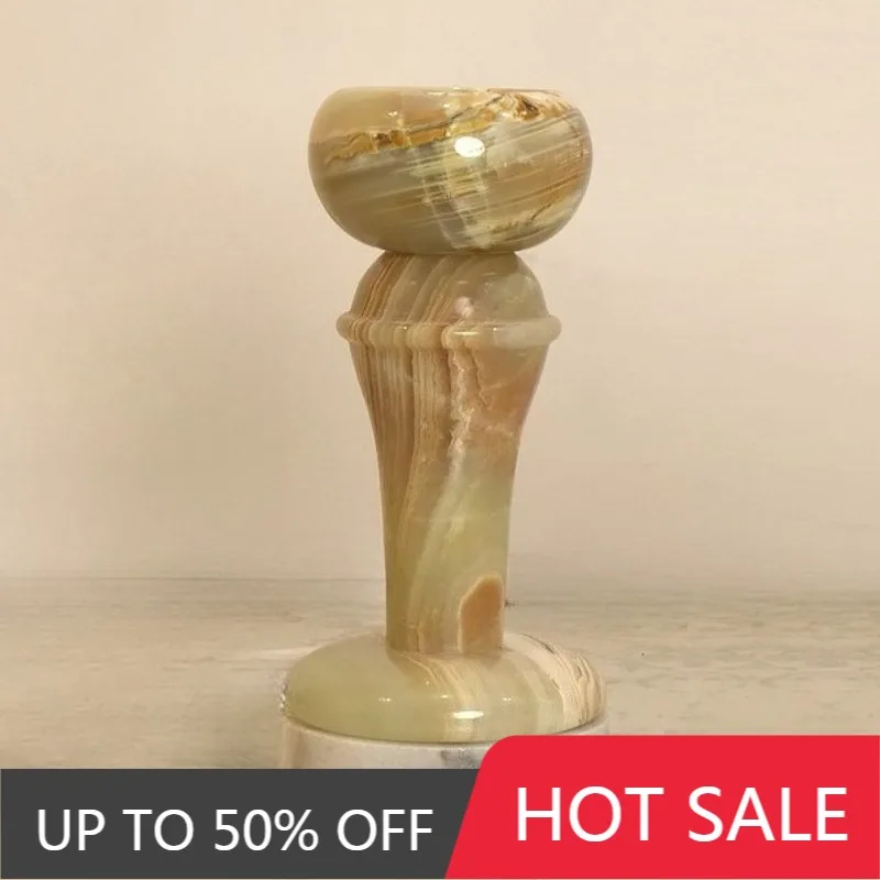 Light Luxury Candle Holder Aesthetic Art Design Jade Aromatherapy Candle Holders Modern Decoration Elegant Wedding Centerpieces