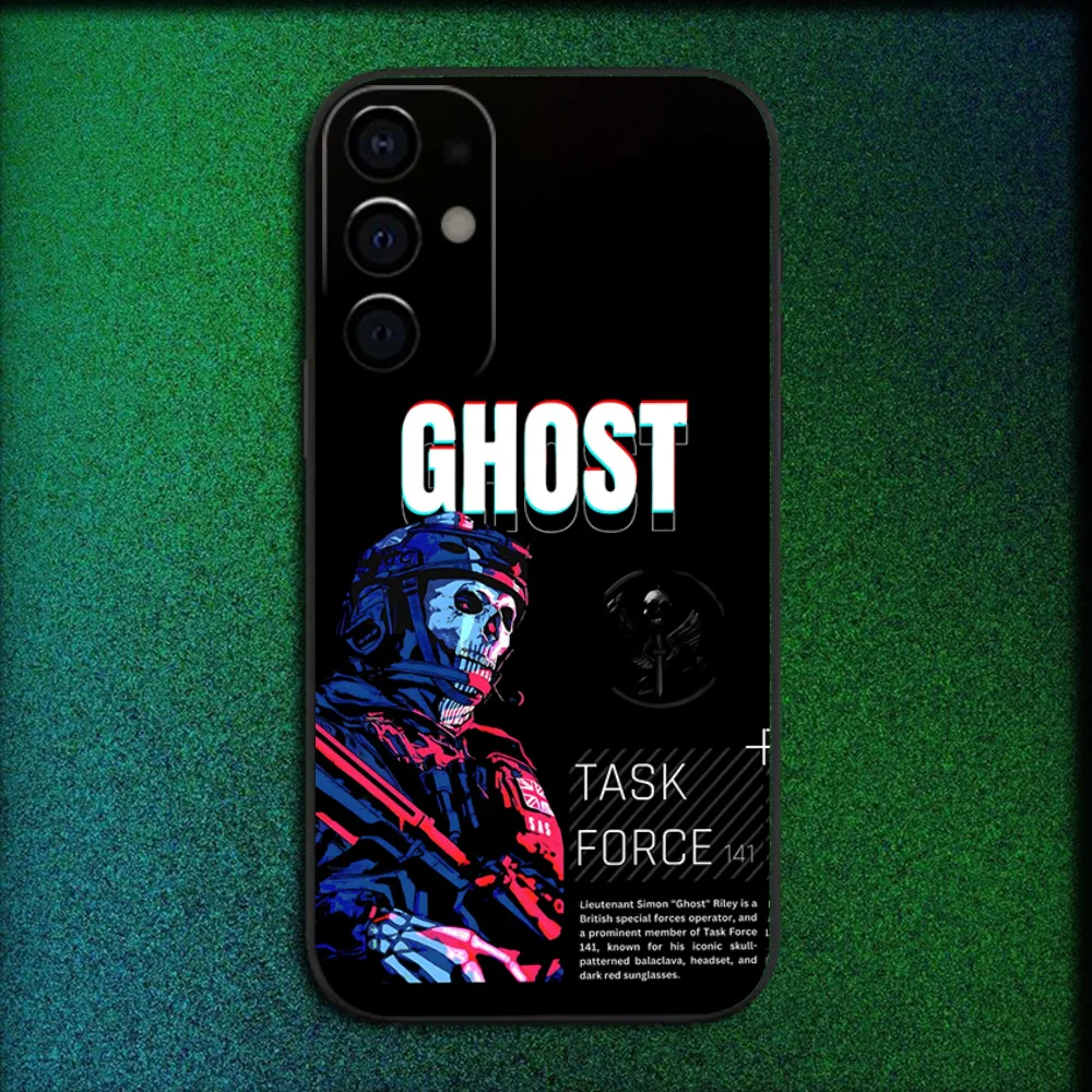 حافظة هاتف COD Call Of Duty G-Ghost لهاتف سامسونج S25، S24، S21، S22، S23، S30، Ultra، S20، Plus، Fe، Lite، Note، 10,9,5G غطاء أسود