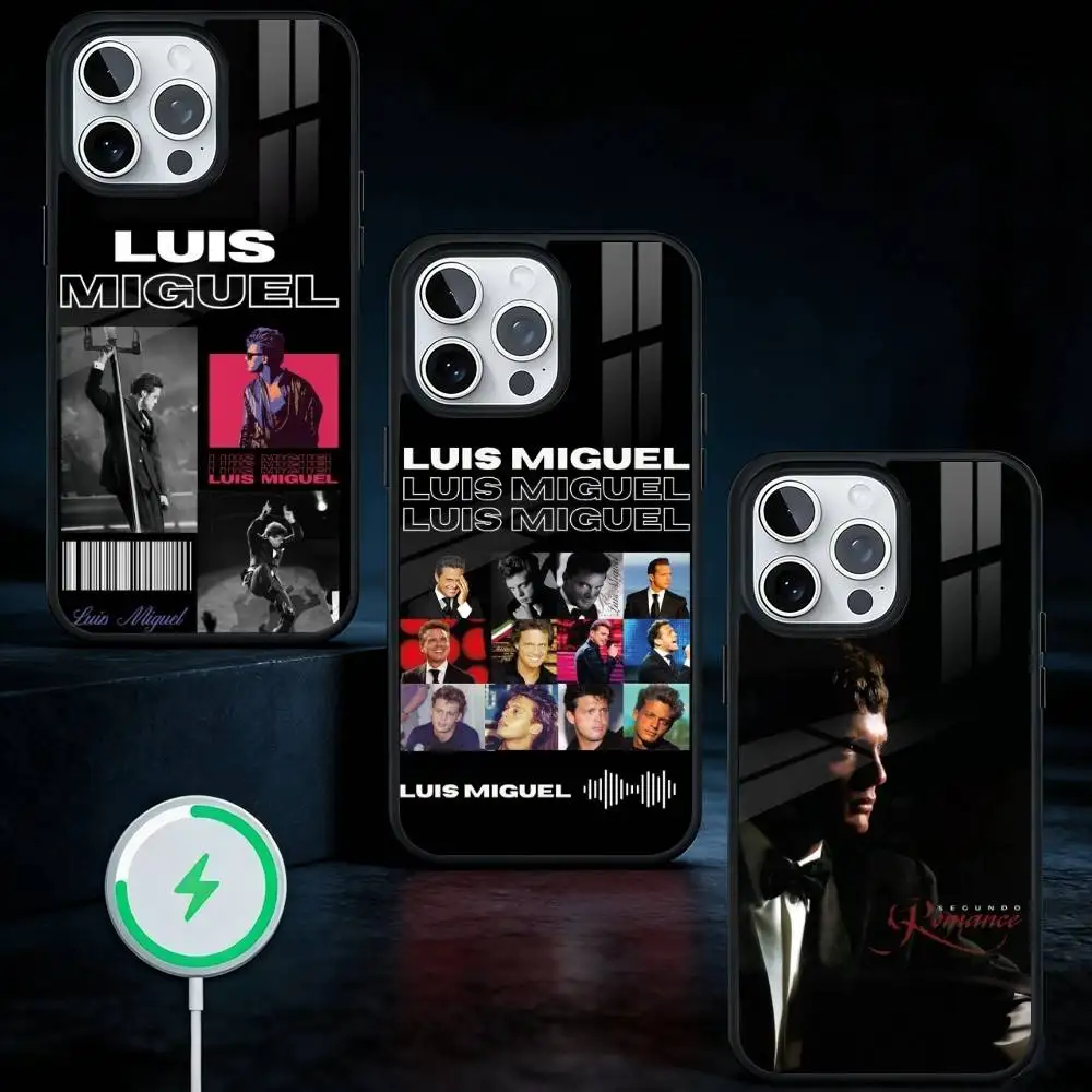 

L-Luis Miguel El Sol de Mexico Phone Case For iPhone17,16,15,14,13 Plus,Pro Max Magnetic For Magsafe Wireless Charging