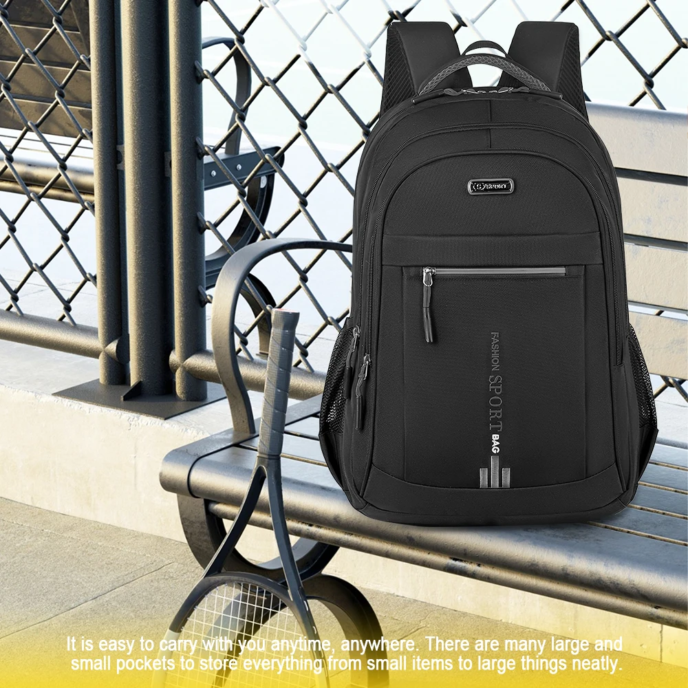 Großer Oxford-Stoff-Rucksack, ultraleicht, ergonomisch, atmungsaktiver Netzrucksack mit mehreren Taschen, passend für 15,6-Zoll-Laptops, geeignet für Schule, Arbeit, Reisen, Geschäftsreisen.