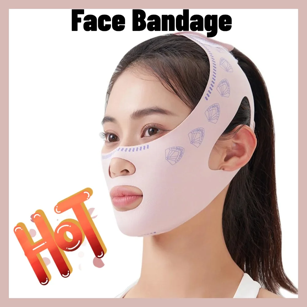 Mascarilla fina para reducir el doble mentón, banda transpirable para levantar mejillas, vendaje moldeador de línea en V, vendaje facial antiarrugas