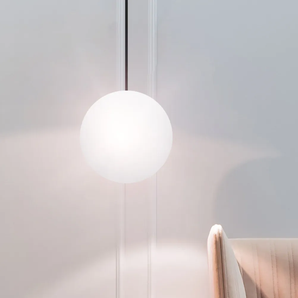 

White Glass Lamp Shade Round Spherical Globe Style Light Fixture Replacement Shade for Pendant Ceiling Chandelier Lighting