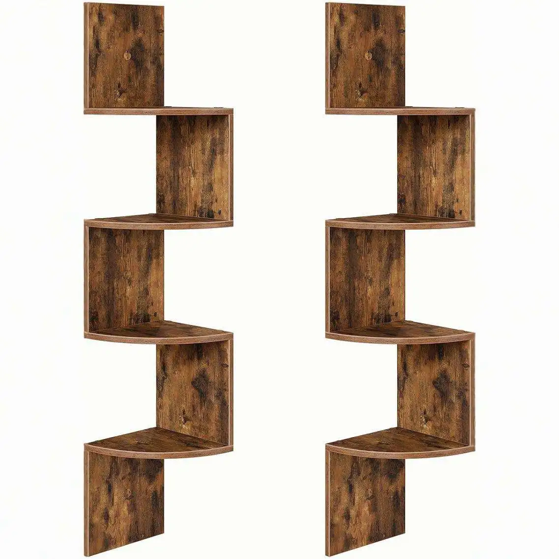 Multi-Layer Wall Mounted Shelf for Bedroom Living Room Kitchen Bathroom Storage Wood Material Corner Floating Shelf Organizer