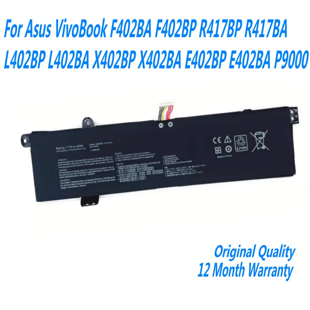 New 7.7V C21N1618 Laptop Battery For Asus VivoBook F402BA F402BP R417BP R417BA L402BP L402BA X402BP X402BA E402BP E402BA P9000