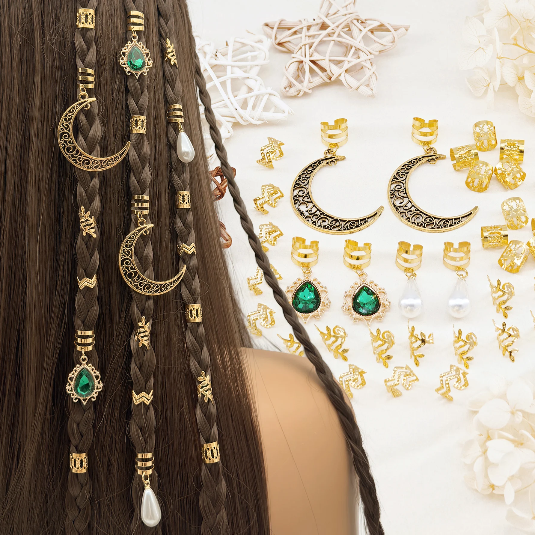 36Pcs Hair Charms B…