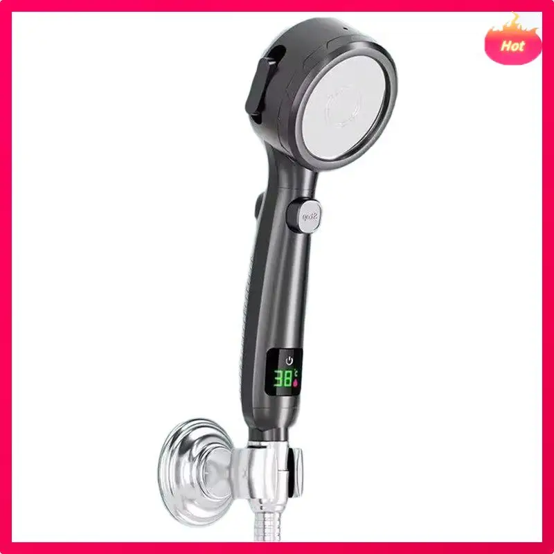 

ABYP High Pressure Handheld Bathroom Shower Head Water Saving Showerhead Adjustable Gush Digital Temperature Display