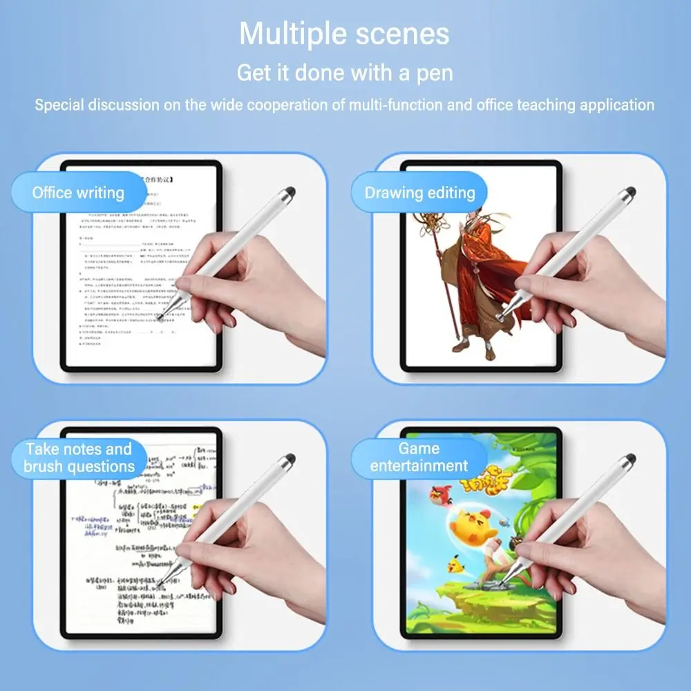 High Precision Stylus Pen 3-in-1 Multi-Function Screen Touch Pen With Phone Holder Capacitive Drawing Pen For Android Ios