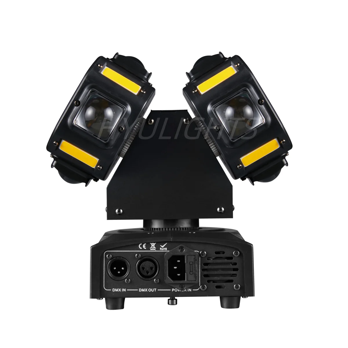 150W Doppelkopf-LED-Beam&Strobe&Laser 3-in-1 Moving Head 8x12W RGBW 8x5W Heller Gold-Rot-Grün-Laser Star DJ-Lichteffekt – Detail 2