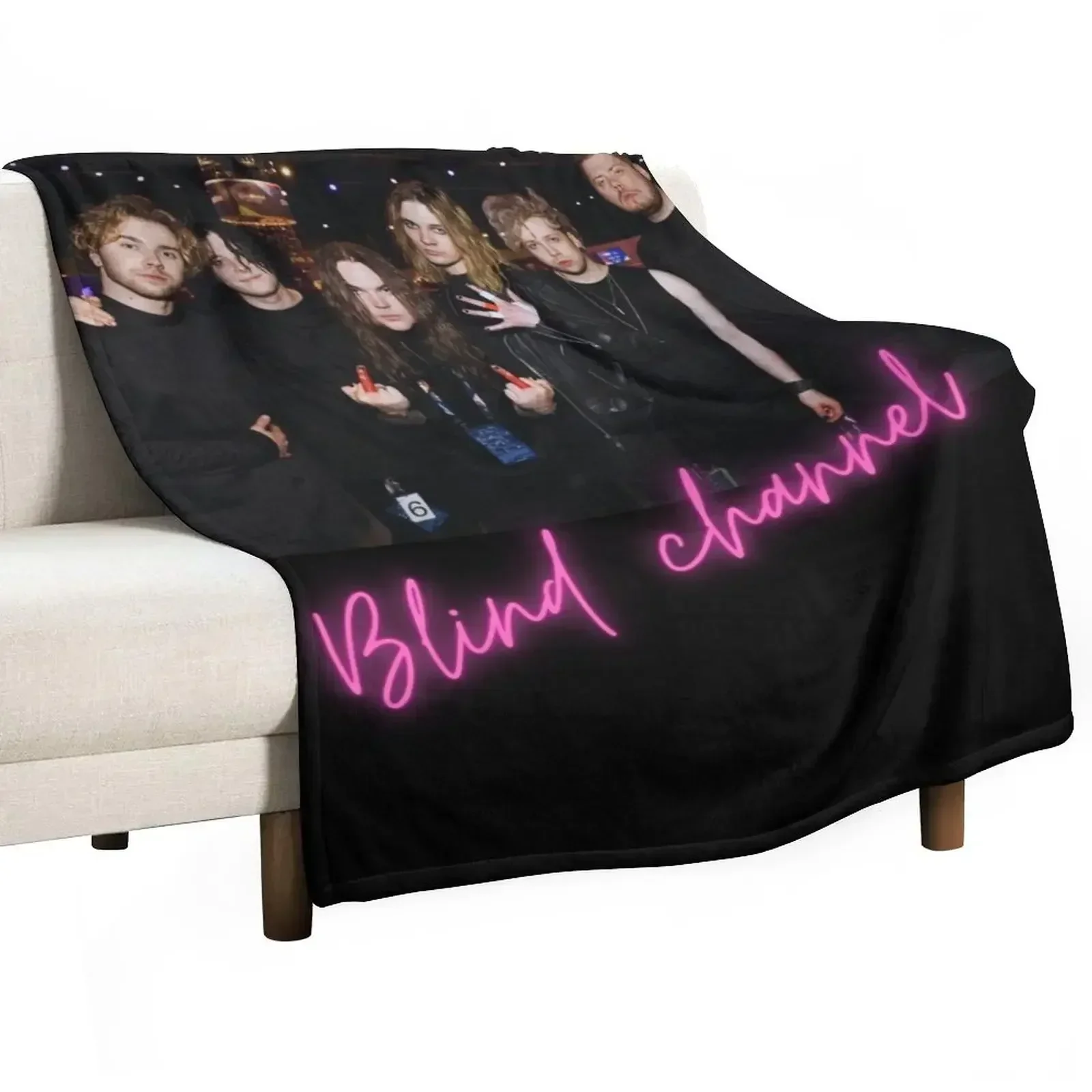 

Blind Channel Throw Blanket Designers Sofa Plaid Blankets