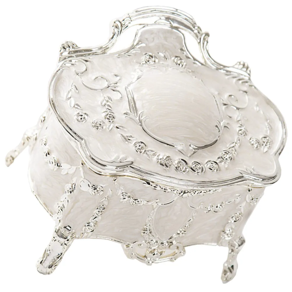 

Винтажная шкатулка на ножках для украшений, органайзер для хранения ювелирных изделий, металлический футляр, декоративная коробка для мелочей