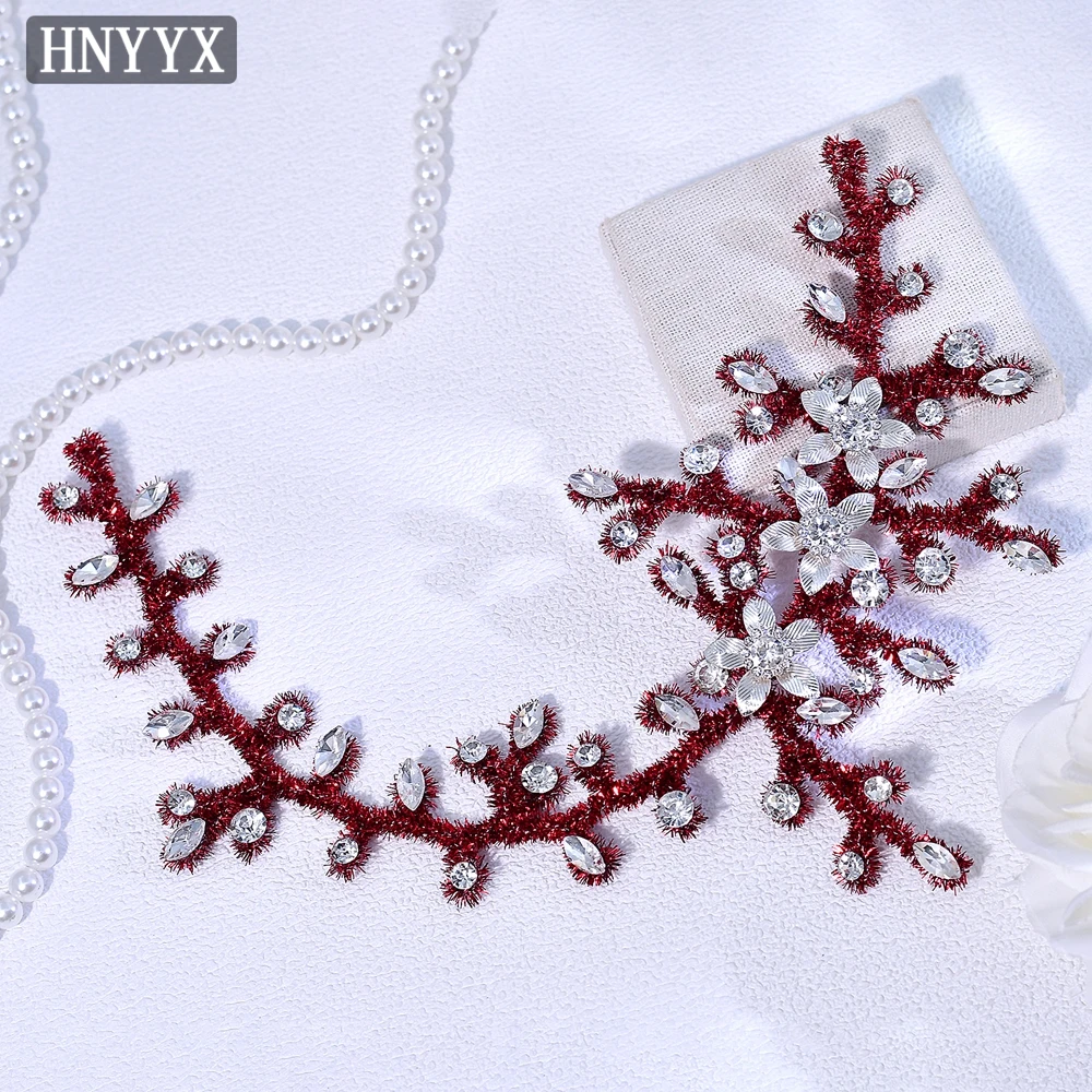 

HNYYX Wedding Handmade Headpiece Bright Rhinestone Headband Alloy Flower Headdresses Bridal Bridesmaids Hair Accessories A385