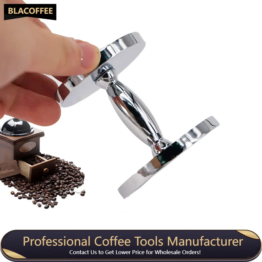 

Coffee Distributor Bean Press Two Side Flat Base Coffee Tamper 58/51mm Portable Outdoor Coffee Maker Tool Pressure Hand Tamper